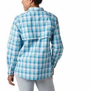 Columbia PFG Super Bahama™ Långärmad Tröja Dam Blå/Vita (MGRXK2178)